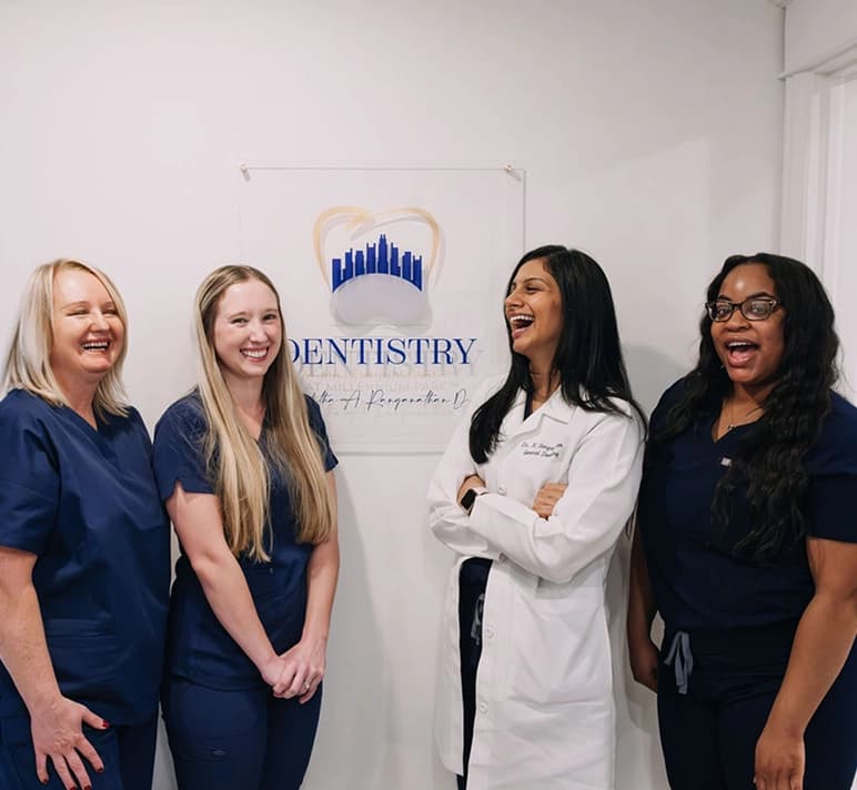 Dentistry at Millennium Park team welcoming a patient in their Chicago Loop office